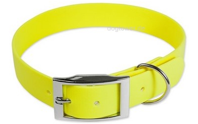 Mystique Halsband Biothane Deluxe, neon-gelb