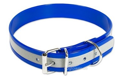 Mystique Hundehalsband Biothane blau (Reflektor)