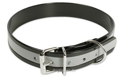 Mystique Hundehalsband Biothane schwarz (Reflektor)