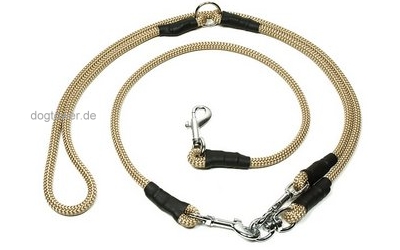 Mystique Umhängeleine Profi, Karabiner, beige