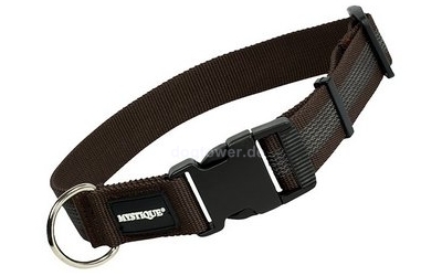 Mystique Hundehalsband gummiert braun