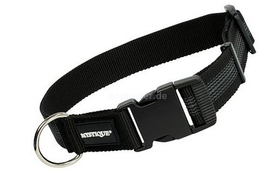 Mystique Hundehalsband gummiert, schwarz