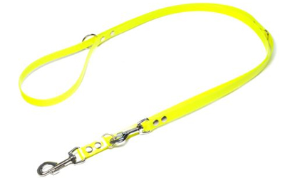 Mystique Biothane (gold) verstellbare Leine Führleine (Standard Karabiner), gelb gold