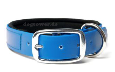 Mystique Biothane Halsband Deluxe Neopren, beta hellblau