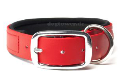 Mystique Biothane Halsband Deluxe Neopren, beta rot