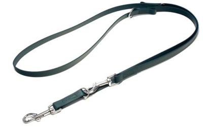 Mystique Biothane verstellbare Leine Führleine (Standard Karabiner, VERNÄHT), grün