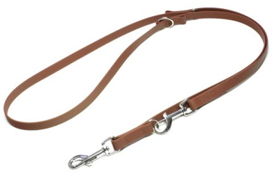 Mystique Biothane verstellbare Leine Führleine (Standard Karabiner, VERNÄHT), hellbraun