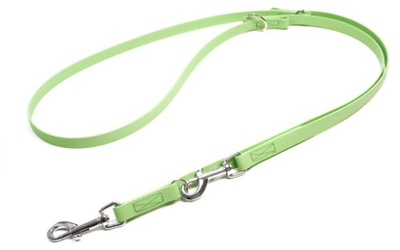 Mystique Biothane verstellbare Leine Führleine (Standard Karabiner, VERNÄHT), pastellgrün