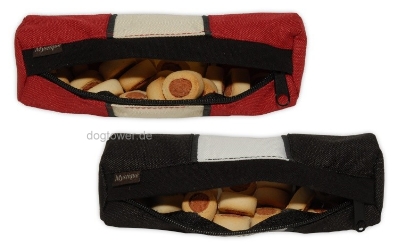 Futterdummy, rot/beige u. schwarz/weiss