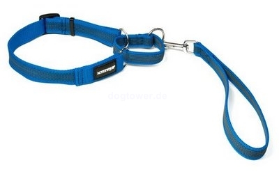 Mystique Agility Leine gummiert, blau