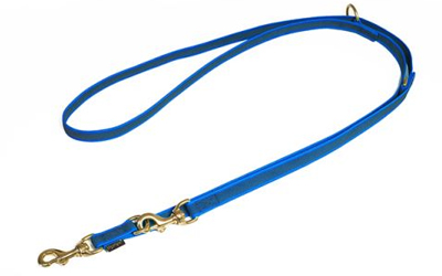 Mystique gummierte Umhängeleine (Messing), blau