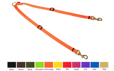 Mystique Nylon Koppel verstellbar (Messing Karabiner), neonorange