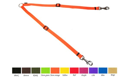 Mystique Nylon Koppel verstellbar (Robuster Karabiner), gelb