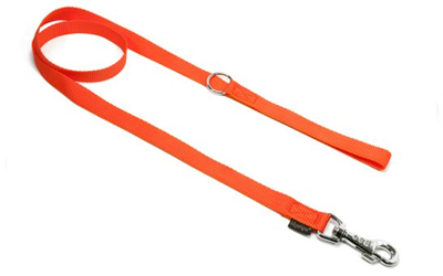 Mystique Nylon Leine (ROBUSTER Karabiner), neonorange