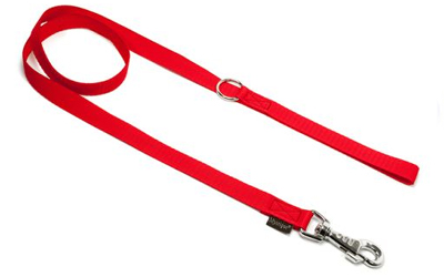 Mystique Nylon Leine (ROBUSTER Karabiner), rot