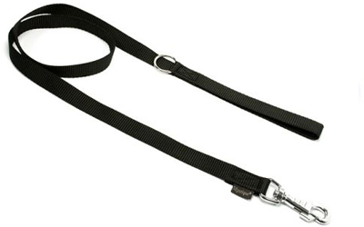 Mystique Nylon Leine (ROBUSTER Karabiner), schwarz