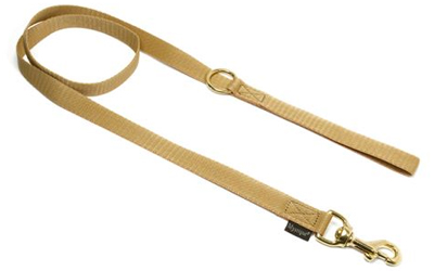 Mystique Nylon Leine (MESSING Karabiner), beige