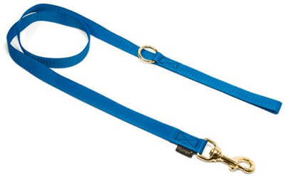 Mystique Nylon Leine (MESSING Karabiner), blau