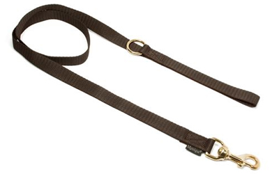 Mystique Nylon Leine (MESSING Karabiner), braun