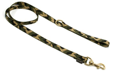 Mystique Nylon Leine (MESSING Karabiner), camo/khaki