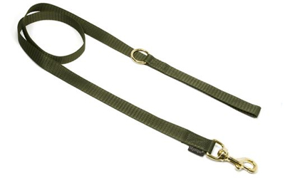 Mystique Nylon Leine (MESSING Karabiner), khaki