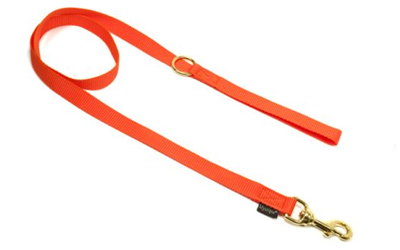 Mystique Nylon Leine (MESSING Karabiner), neonorange