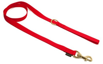 Mystique Nylon Leine (MESSING Karabiner), rot