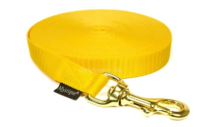 Mystique Trackingleine (20mm) mit Messingkarabiner, gelb
