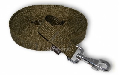 Khaki Schleppleine mit robustem Karabiner