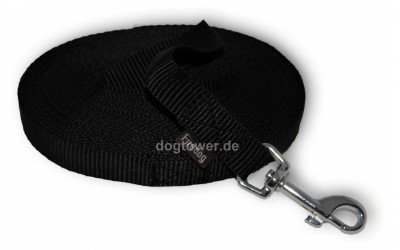 Nylon Schleppleine, schwarz