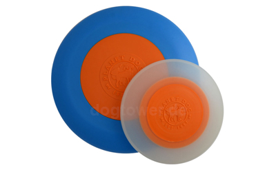 Zweifarbige Hundefrisbee in blau/orange 