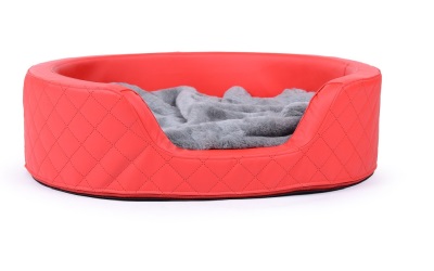 mypado London Kunstleder Hundebett, rot