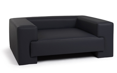 mypado Boston Kunstleder-Premium Hundesofa, schwarz