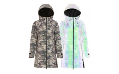 Paikka Regenmantel für Zweibeiner reflektierend Human Visibility Raincoat camo