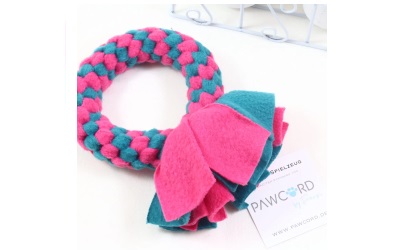 Pawcord by Franzi Fleece-Zergelring in Pink und Petrol