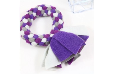 Pawcord by Franzi Fleece-Zergelring in Violett, Grau, Hellgrau und Lila