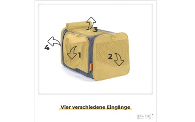 PiuPet Transportbox für Katzen & kleine Hunde LOTTA