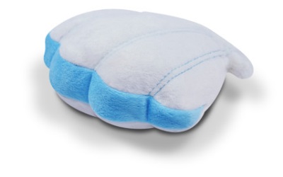 P.L.A.Y. Pet Lifestyle and You Plush Toy Giant Clam, Cream/Blue