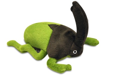 P.L.A.Y. Pet Lifestyle and You Plush Toy Rhino Beetle, Green/Brown