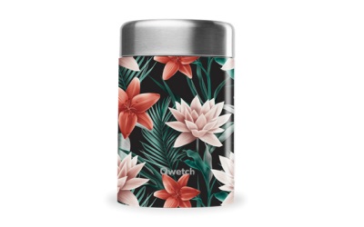 Qwetch Lunch Box Thermo Tropical Schwarz