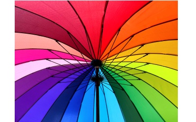 Regenbogen-Regenschirm