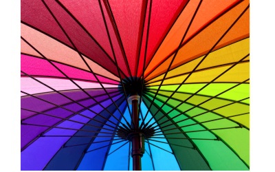 Regenbogen-Regenschirm