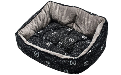 Rogz Trendy Podz Hundebett, Black Bones