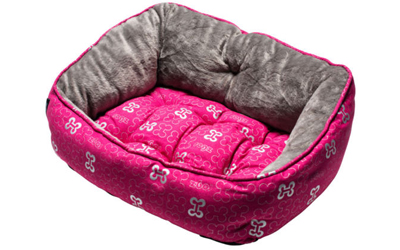 Rogz Trendy Podz Hundebett, Pink Bones