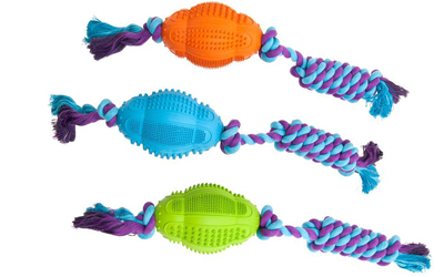 Ruffus Hundespielzeug Dental Bouncer mit Seil