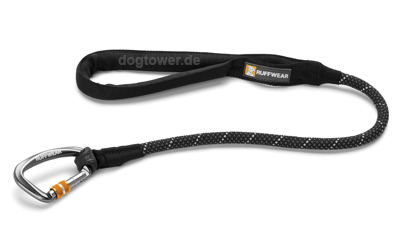 Kurze Rundleine mit Griff  Knot-a-Long von Ruffwear, obsidian black