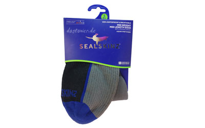 Sealskinz Socke Mid Weight Mid Length, grau/schwarz