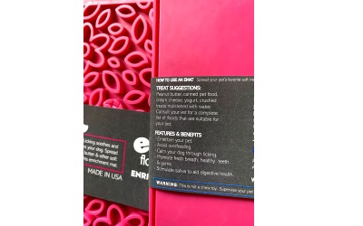 SodaPup Flower Power Design eMat Enrichment Lick Mat Pink