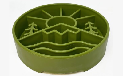 SodaPup Great Outdoors Design eBowl Enrichment Slow Feeder green