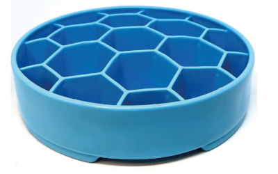 SodaPup Honeycomb Design eBowl Enrichment Anti-Schling-Napf, blau